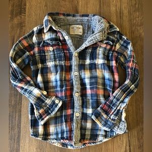 Joes Jeans Blue Plaid Longsleeve Shirt Size 4/5